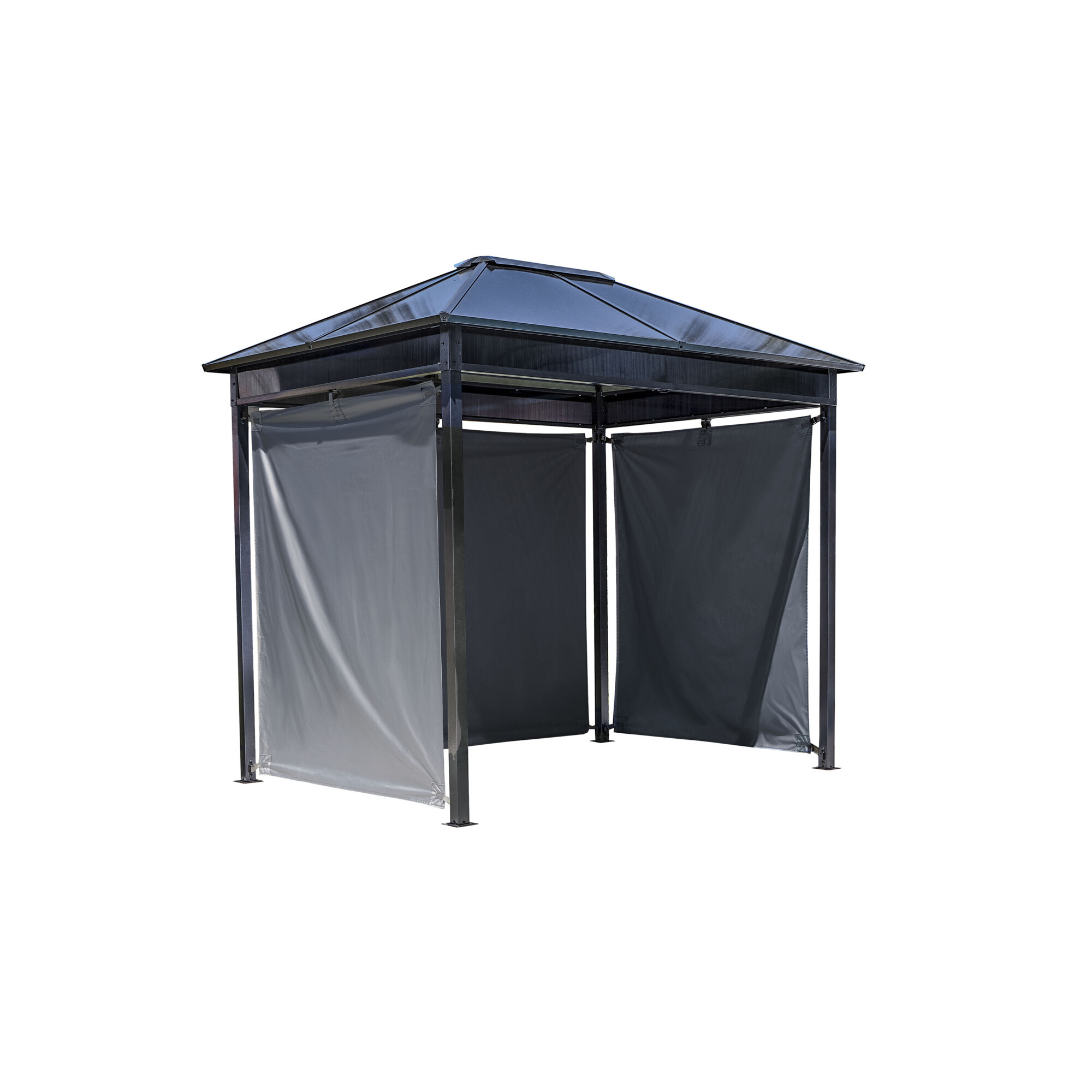 ShelterLogic Danxia, Sojag Danxia Grey 7ft. x 9ft. Gazebo, Color Black, Shape Rectangle, Frame Material Steel, Model# 309-9168068